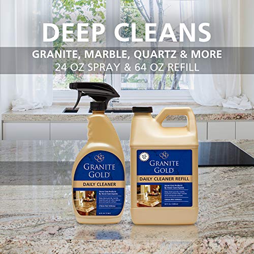 Granite Gold Daily Cleaner Spray and Refill StreakFree Cleaning for Granite, Marble, Travertine