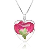 Pressed Flower Necklace Gift for Women | Personalized Handmade Necklaces | Birth Flower Necklace