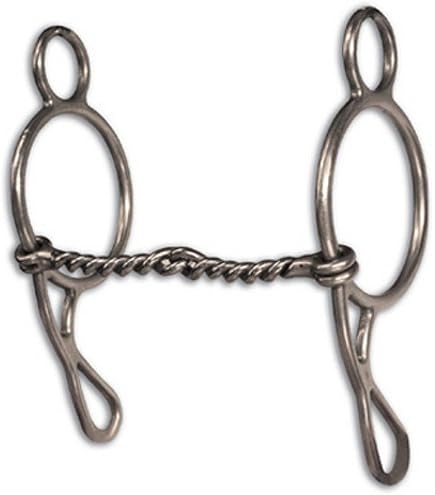 Mors De Cheval Showman - Acier Inoxydable, Embouchure En Fer Doux Torsadé, Modèle Dogbone - NEUF