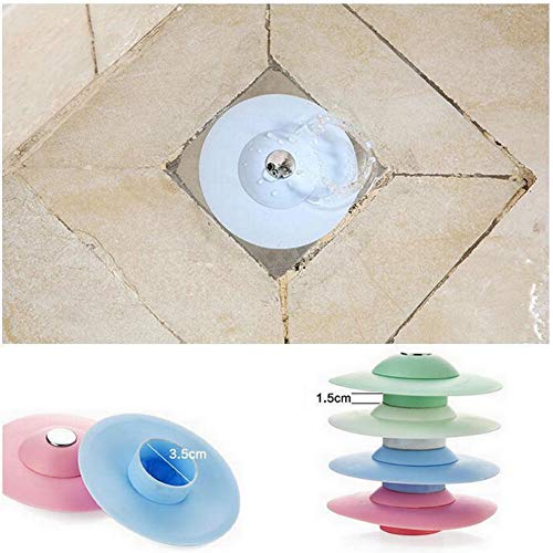 image for monochef Shower Drain Stopper, 5 Pack Silicone Bathtub Drain Stopper H