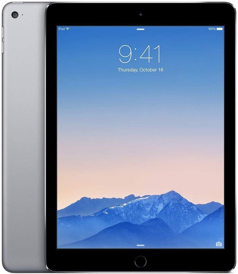 Apple iPad Air 2 64GB 4G - Space Grey - Unlocked (Renewed), Space Gray, 64 GB