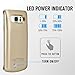 Elebase Note 5 Battery Case, External Rechargeable Charging Pack,4200mAh Protective Portable Backup Charger Case Power Bank for Samsung Galaxy Note 5(Gold)
