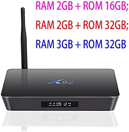 SUNKINFON 2017 High Configuration 3GB/32GB X92 Smart Android 6.0 TV Box: Amlogic S912 4K2K Octa Core Bluetooth 4.0 2.4GHz/5.8GHz Dual WiFi 1000M Gigabit Ethernet Streaming Media Player [3GB + 32GB]