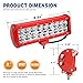 YITAMOTOR 9 Inch LED Light Bar 54W LED Work Light Spot Flood Combo Waterproof Offroad Driving Fog Pod Light for 4X4 4WD Pickup Truck Light ATV Light Boat 12V, 2 Years Warranty, (Red, Pack of 2)