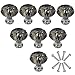 Etubby Crystal Knobs - 8Pcs 30mm Luxury Diamond Shaped Glass Knobs with Screws for Drawer Cupboard & Wardrobe Doors - Gray