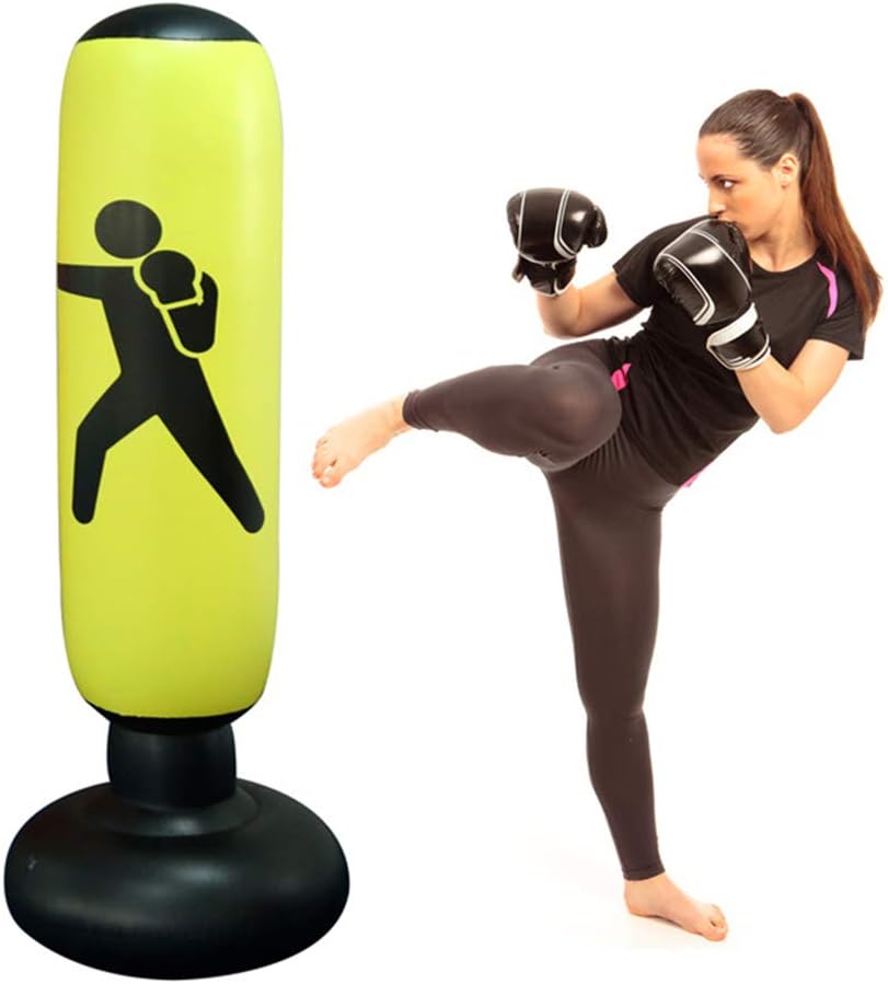 Ourine 160 cm Inflatable Punching Bag Free Standing Boxing Punch Bag