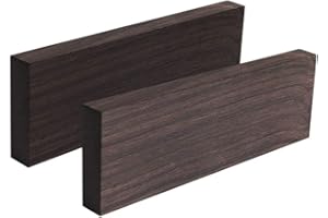 2PCS Ebony Lumber Wood Blank Fade Resistant Musical Instrument Ebony Blank DIY Material
