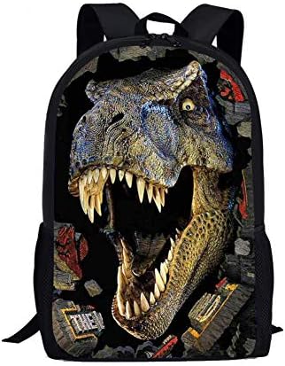 Kids Backpack Boys Dinosaur 17 Inch School Bags Elementary Students Bookbags Back Pack