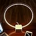 Brightech – Circle LED Table & Desk Lamp – Bright Orb of Light with Built-in Dimmer Brings Sci-Fi Ambiance to Contemporary Spaces – 12 Watts – White Color
