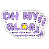 3 Pcs Oh My Glob Sticker Sarcastic Motivational Sayings Humorous Quote Vinyl Decal for Kindle Laptop Water Bottle Phone Hard Hat Sticker 3 inch