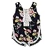 2 Style Infant Baby Girls Lace Fringes Tassels Sleeveless Backless Floral Romper (1-2 Yesrs, Blue)