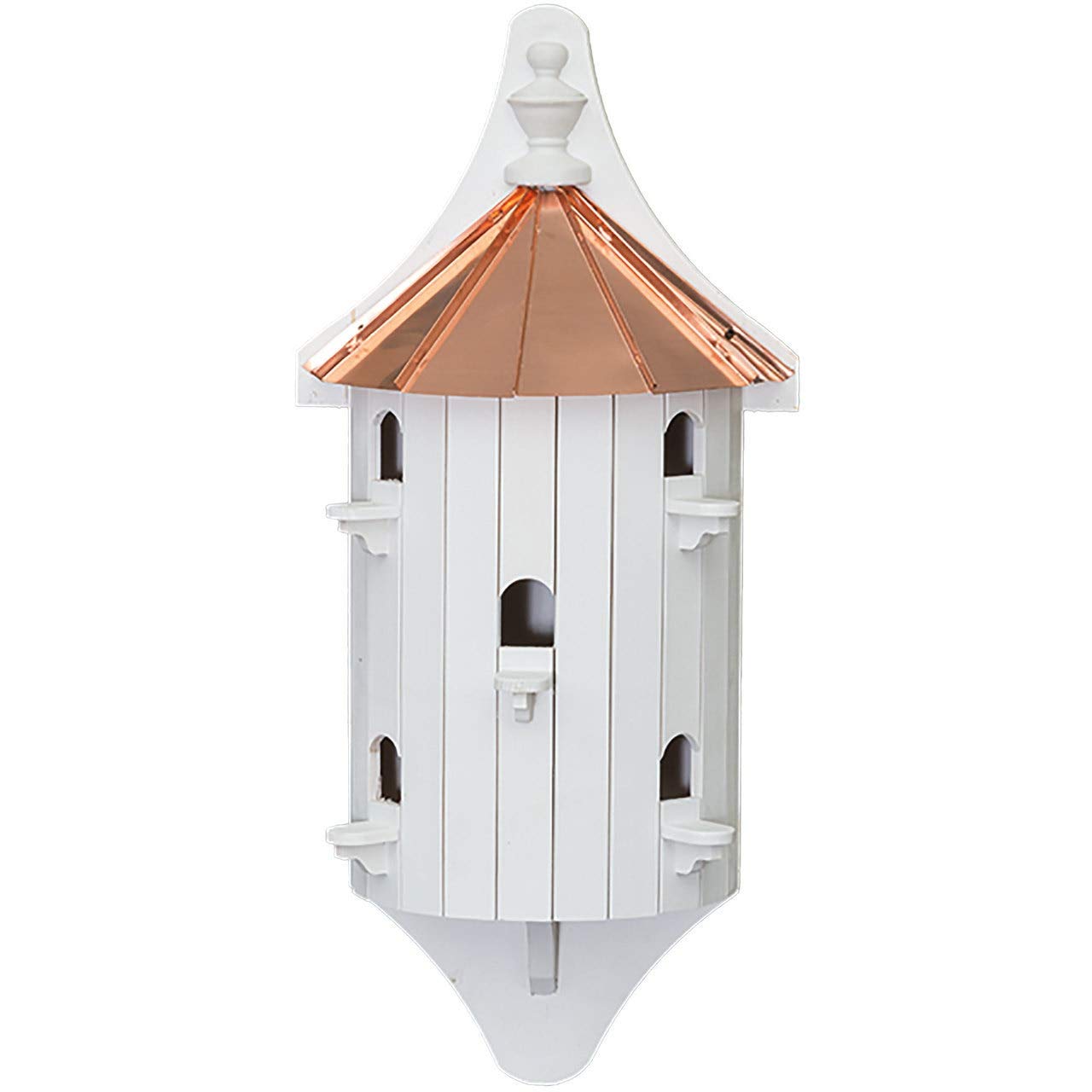 Saving Shepherd 30" Wall Mount Birdhouse - 5 Room Copper Top Finch Bird Condo House Amish Handcrafted in Lancaster Pennsylvania USA