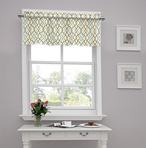 Traditions by Waverly Make Waves Tailored Window Valance, Latte