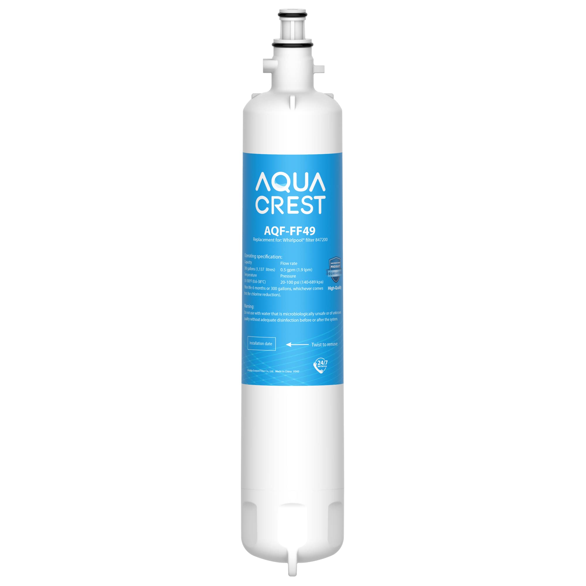 AQUA CREST 847200 Fridge Water Filter, Compatible with Fisher & Paykel 847200, RS9120W Activesmart Integrated and More - for Product Codes Starting with 25xxx (1)