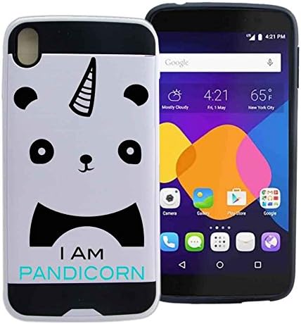 Alcatel Idol 3 Case Cover Pandicorn Panda Unicorn Meme Funny by NPCase Hybrid Protective Unique Design Combo Case With Armor Defender Protection Dust Shock Proof Fits Alcatel OneTouch Idol 3 Cricket