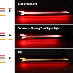 Raryloy LED Reflector Rear Bumper Tail Lights Brake