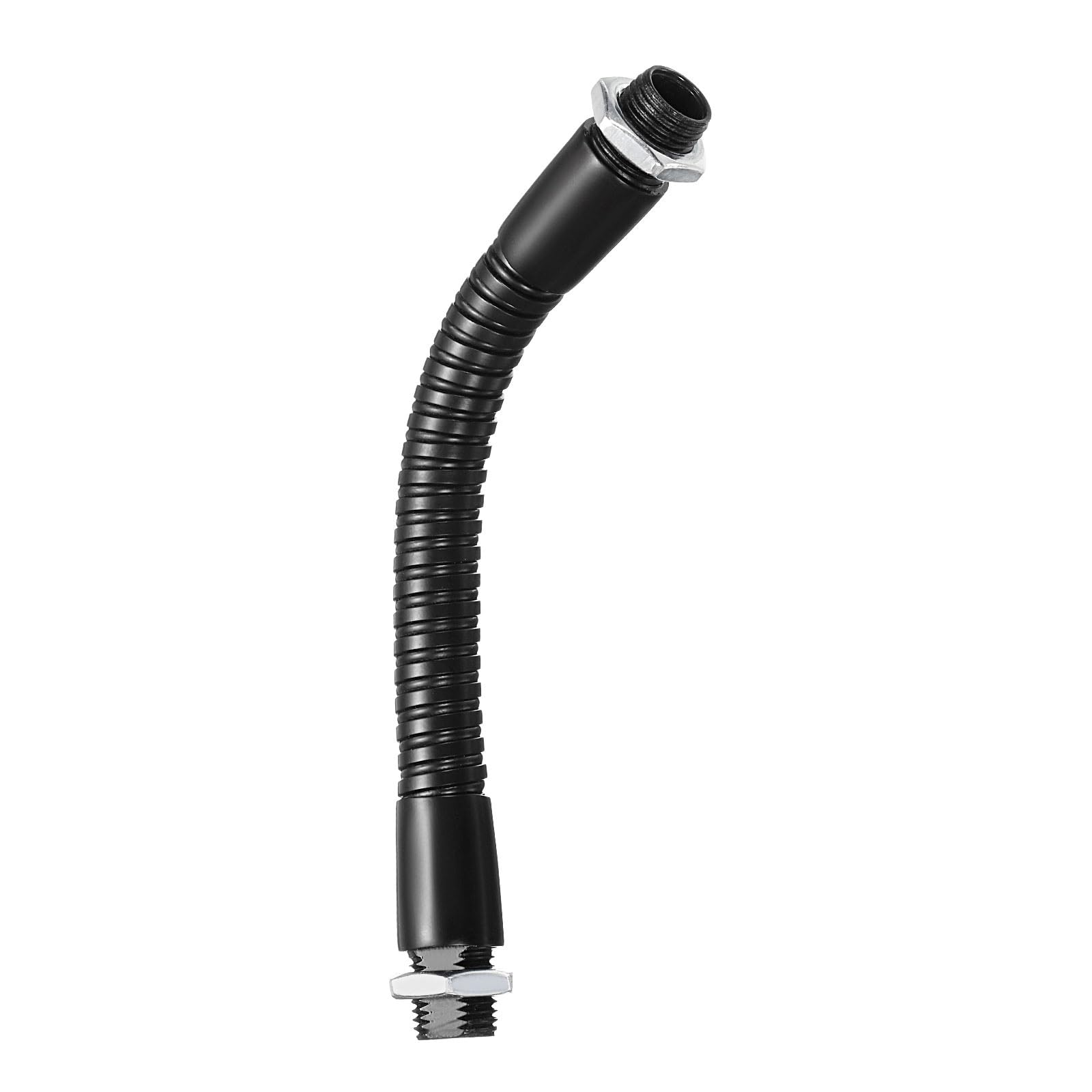 PATIKIL 4.7" Universal Gooseneck Hose, M10 Fine Thread Metal Bendable Hose Flexible Arm Gooseneck Tube Extension for Multifunction DIY, Black — image 1