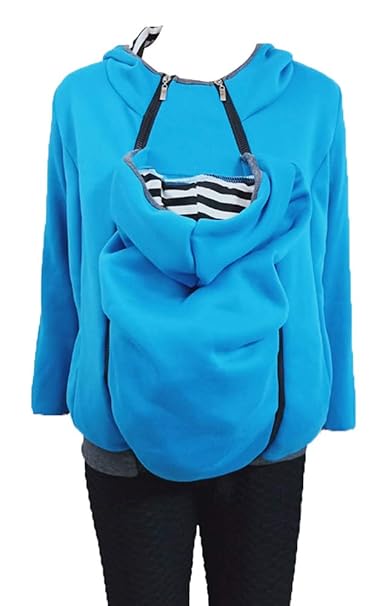 Sodhue 3 in 1 Tragejacke Kapuzenjacke Multifunktions Känguru Jacke für Mama und Baby Damen Mutterschaft schwanger Sweatshirt 