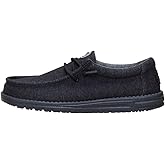 HEYDUDE Men's Wally Stretch Jersey Slip On Shoes | Lightweight Comfortable Travel Loafers with Elastic Laces