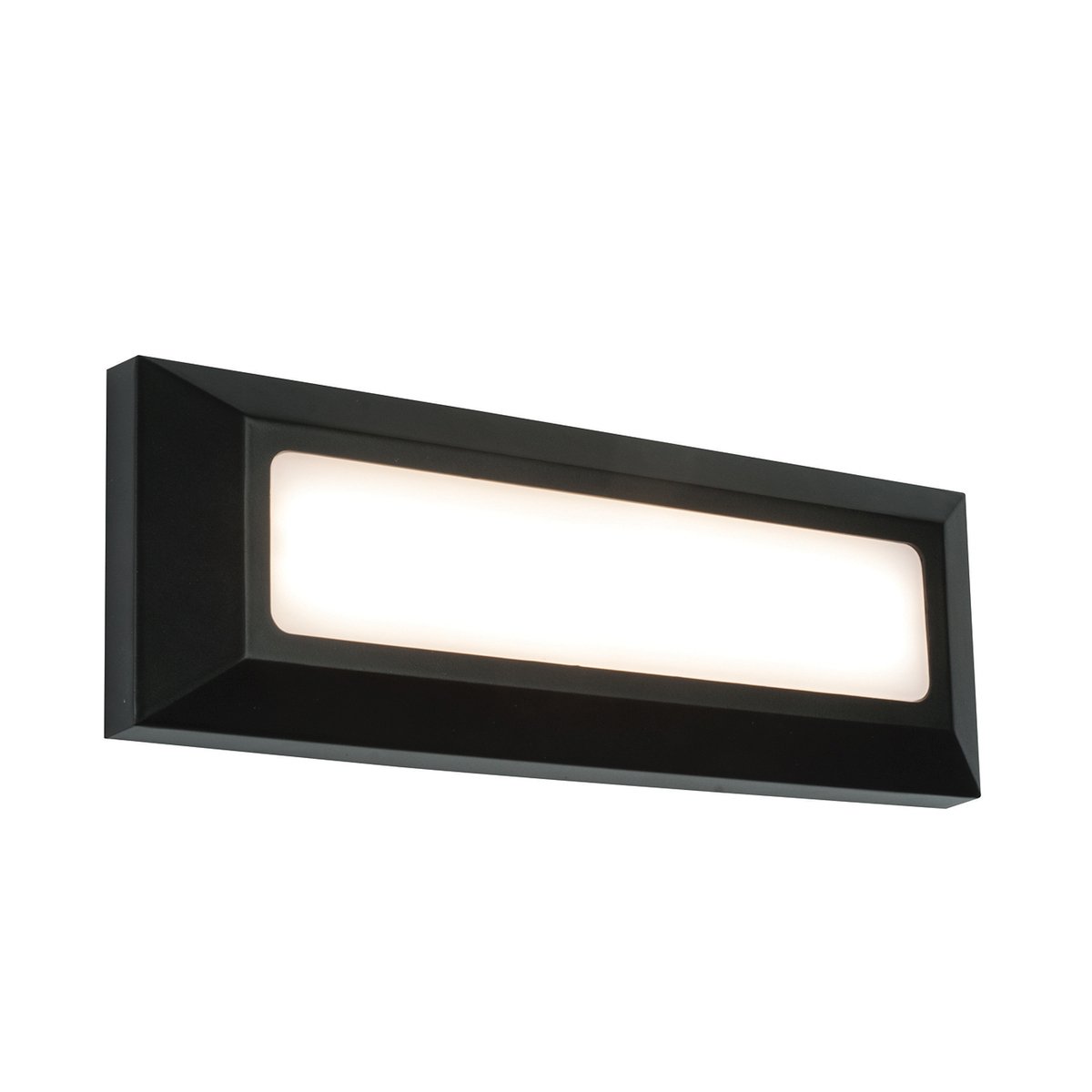 Severus Black Finish Direct Warm White LED Outdoor Landscape Guide Pathway Driveway Wall Light IP65 Rated