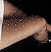SurBepo Women Fishnet Hollow Out Knitted Patterned Thick Warm Stockings Tights Vertical Strips Pantyhose For Female(C-Black, One Size)