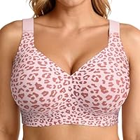 LetsJoli Bras for Women Supportive Wireless Push Up Bra Full Coverage No Underwire Seamless Plus Size for Older Women