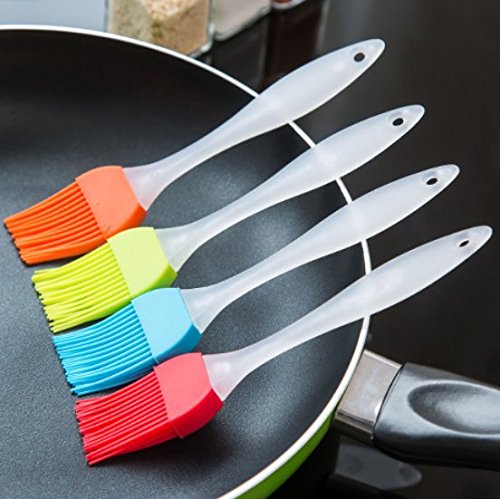 Astra Shop Silicone Basting Pastry & Bbq Brushes (Set Of 4, Random Color) Dynamics Chef 6 3/4