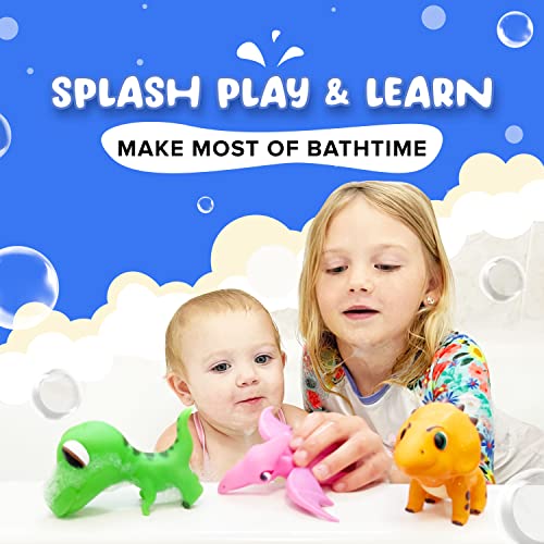 Dinosaur Bath Toys No Holes, Mold Free Baby Bath Toys for Toddlers 13