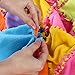 Fun Little Toys Knot a Blanket DIY No Sew Fleece Quilt Craft Kit 6 Colors 48pcs Good for Family Fun