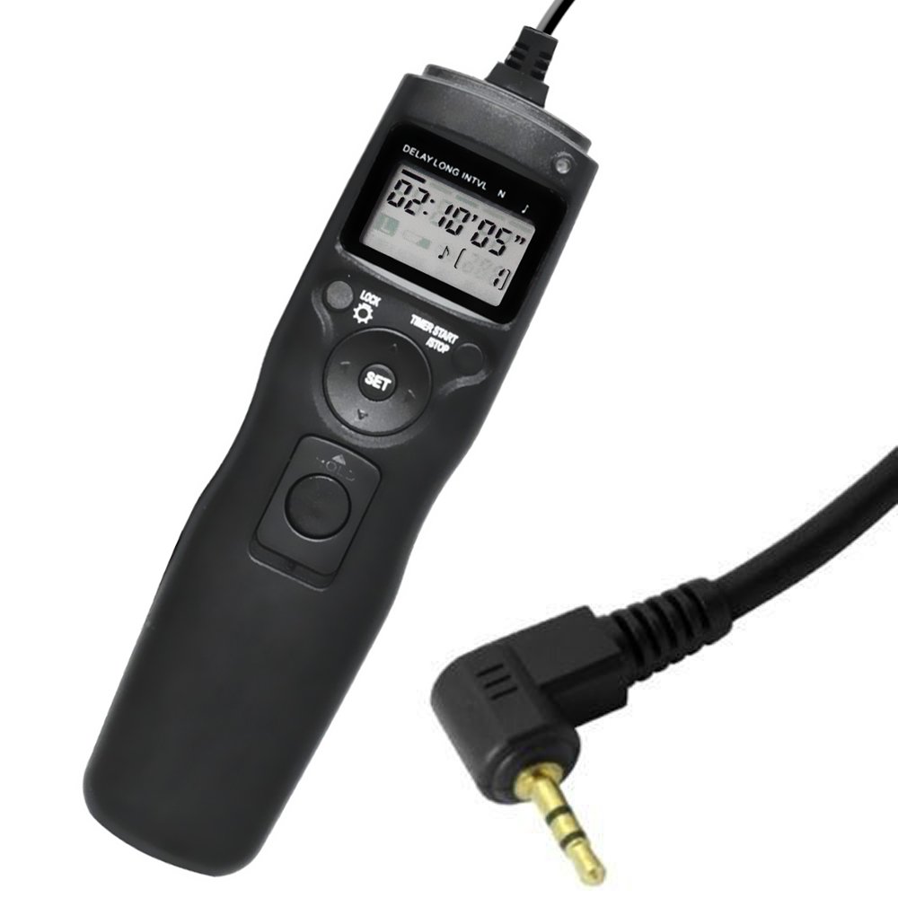 Hersmay LCD Timer Shutter Release Remote Control Cable for Canon EOS 60D 70D 80D 1300D 1200D 1100D 1000D 650D 600D 550D 500D 450D M6, M5, Rebel T6 T6i T7i, G7x Mark ii, DSLR Camera