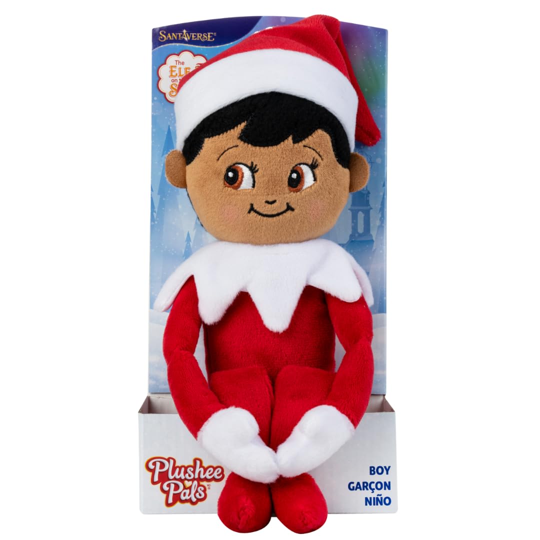The Elf on the Shelf Plushee Pals - Cuddly, Cute and Adorable Elves: 17" Premium Plush Christmas Teddy Toy Elf (Boy Brown Eyes Dark)