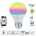 Tanbaby Bluetooth LED Bulb E27 RGBW 4.5W Smart LED Light Bulb Timer Smartphone Controlled Dimmable Color changeable with iPhone, iPad, Android Phone and Tablet