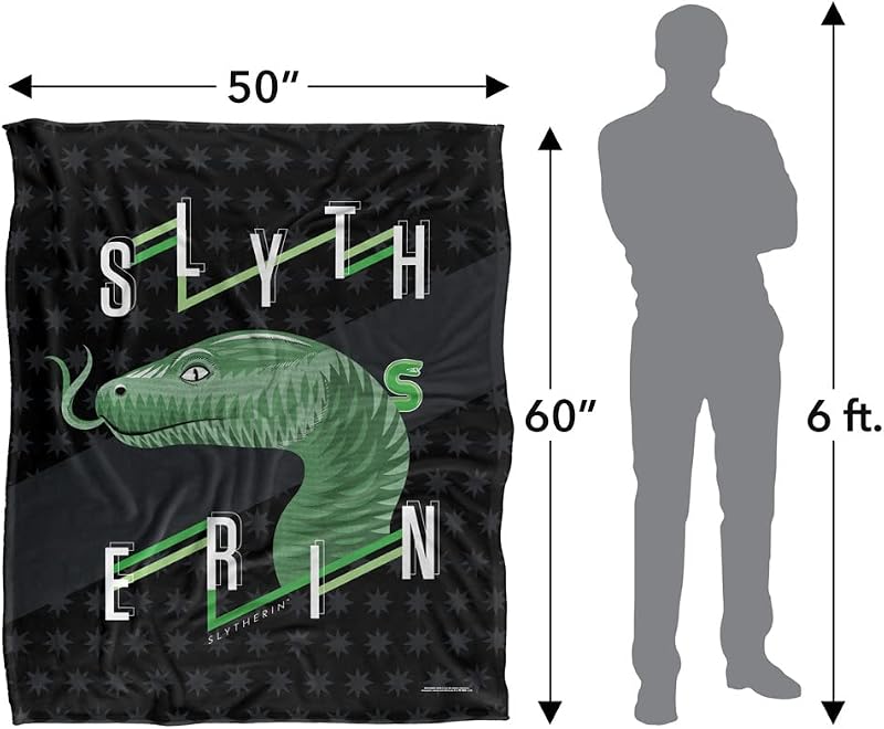 Harry Potter Harry Potter Neo Industries Slytherin Manta súper Suave con Tacto Sedoso – 152 x 127 cm