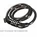 Bike Lock,OUTERDO Bicycle Cable Lock Combination Resettable Lightweight Cycling Locks Self Coiling Electric Vehicle Anti-theft Cycle Chain Lock with Mounting Bracket 3.2-Feet x 1/2 Inch