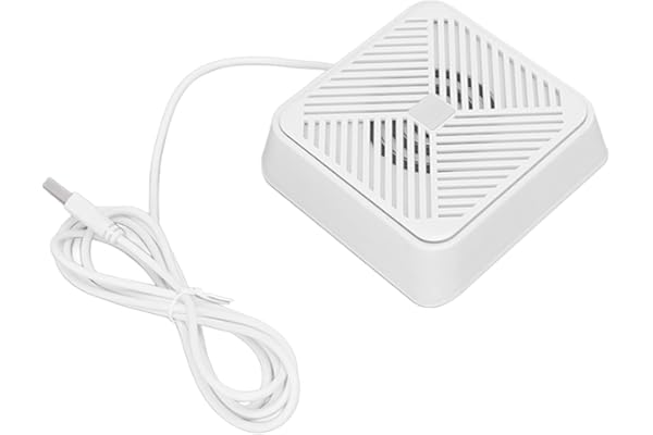 VINGVO USB Mini Dishwasher, Integrated IP67 Powerful Ultrasonic High Frequency USB Dishwasher Portable 5V with Silicone Suction Cup for Household (White)