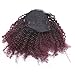 Lacerhair Afro Kinky Curly Human Hair Ponytail Hair Extensions 3C 4A 4B Coily Natural Remy Clip in Drawstring Ponytail Puff Hair One Piece For Black Women 10-20 inch (14 inch, 1B/99J Afro CUrly)