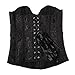 Women's Vintage Palace Jacquard Strapless Overbust Corset Bustier Bodyshaper Large Black