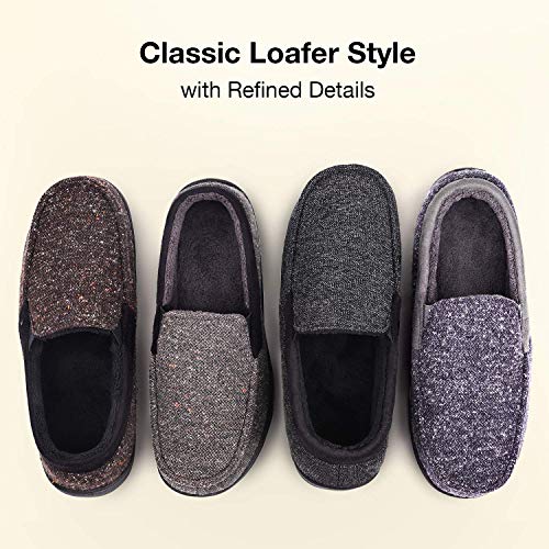 LongBay Men's Cozy Moccasin Slippers Loafer House Shoes with Memory