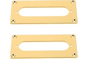 GALPADA 2pcs Pickup Conversion Ring Metal Mounting Frame for Electric Guitar Pickup Frame Gold