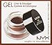 NYX Professional Makeup Gel Eyeliner and Smudger, Charlotte, Brown, 0.11 Ounce
