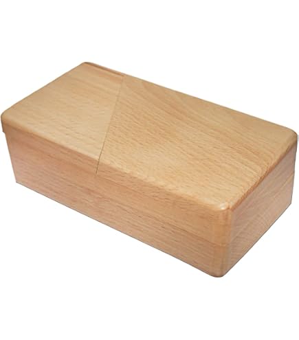 AZI Handmade Huge Wooden Puzzle Box - Secret Treasure Jewelry Box With Hidden Key & Mirror (Brain Teaser Gift)