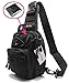TravTac Stage I Small Premium Everyday Carry Tactical Sling Bag 900D (Black 2.0) - Includes Emergency Blanket