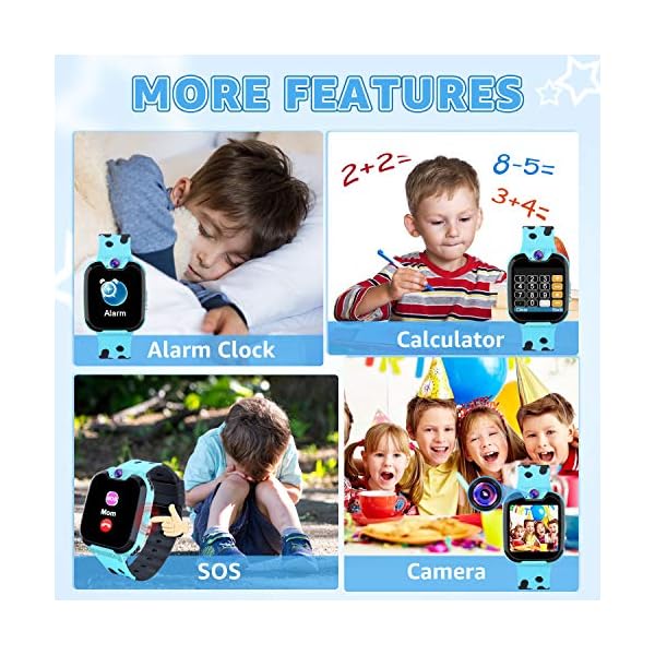 Kids Games Smartwatch MP3 Player Music Watch, Kids Watch with Touch Screen 2 Way Call, 16 Games, SOS, Alarm Clock…
