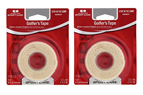 Mueller Golfer's Grip Tape, Self-Adhering, Lightweight, Residue Free, Conforming Elastic Protective Tape, Helps Protect Fingers & Enhance Grip - 1