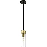 Innovations Ballston - Boreas - 1 Light 3" Stem Hung Mini Pendant with 8" H Shade - Black Antique Brass Finish - Clear Shade