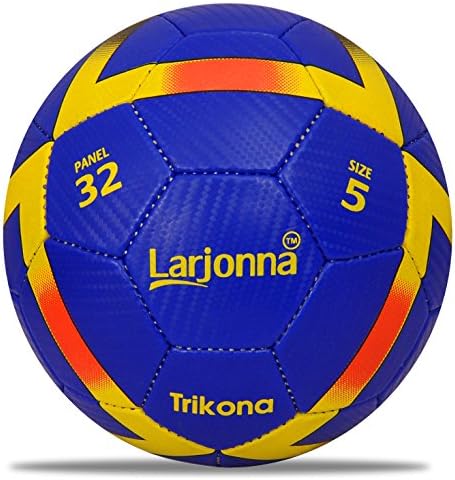 Larjonna Trikona Blue Football (Size-5) 32 Panels Soccer Ball