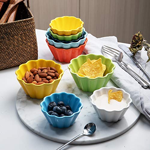 SWEEJAR Porcelain Ramekins for Creme Brulee, 4 Ounce Cupcake Baking