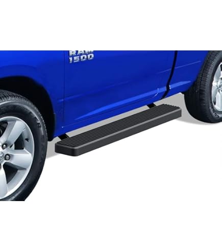 APS Running Boards For Dodge Ram 1500 2009-2018 - Black Powder Coated Nerf Bars