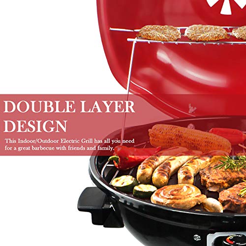 Electric BBQ Grill Techwood 15Serving Indoor/Outdoor Electric Grill