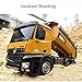 Ailejia RC Remote Control Truck Construction Dump Truck Toy 2.4GHz Huina Die-Cast Front Gift for Kids Children